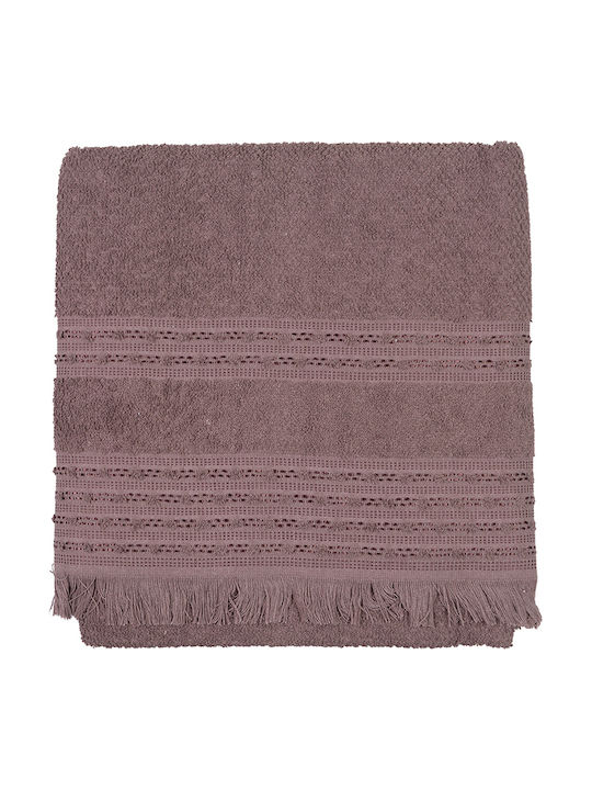 Rebeka Home Халат в Бежов Цвят Комплект Кърпи 450гр/м²