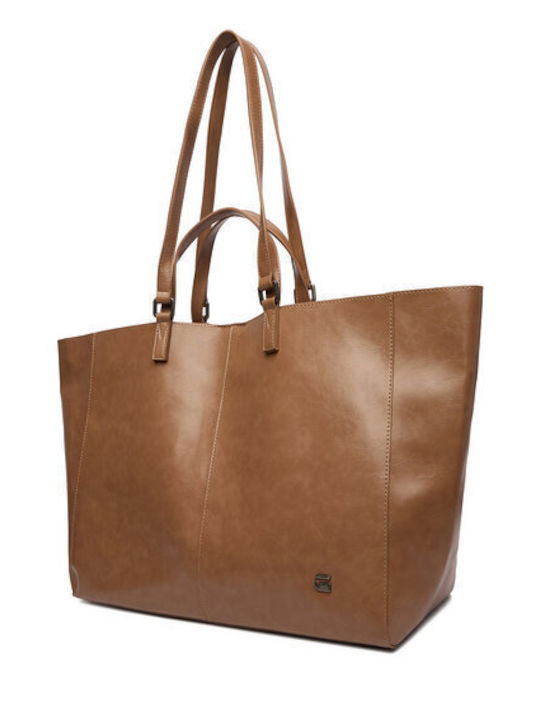 Damentasche Schulter Beige