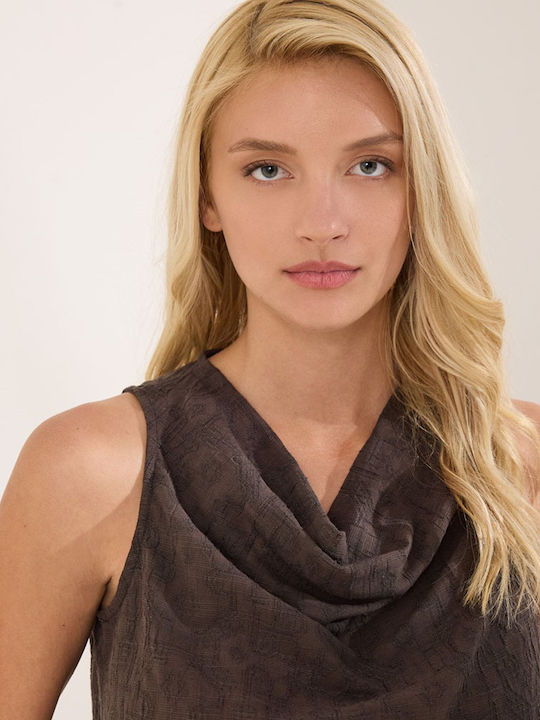 Women's Summer Linen Blouse Cacao
