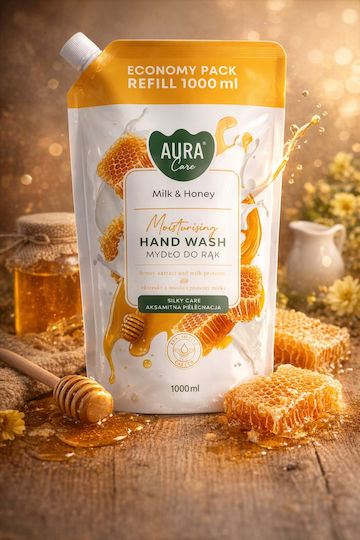 Aura Greca Refill Bubble Bath with Honey for Nourishing 1000ml