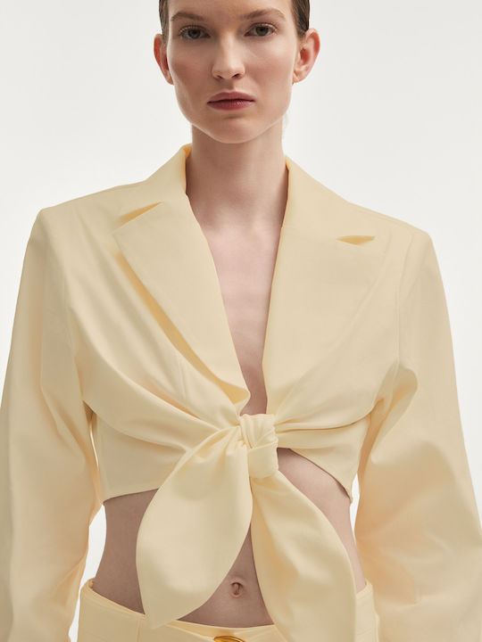 Μακρυμάνικο Γυναικείο Πουκάμισο Butter Yellow