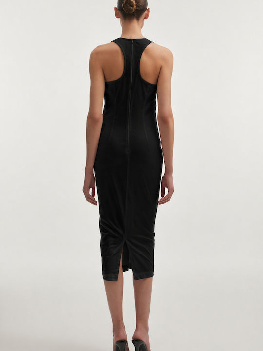 Midi Βραδινό Φόρεμα Black