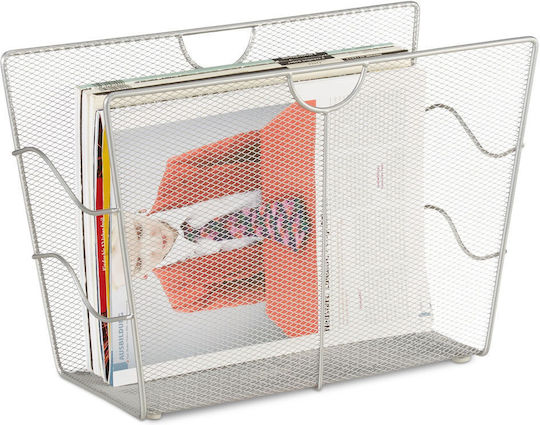 Dokumentenhalter Relaxdays Metall 27x39x17cm Silber