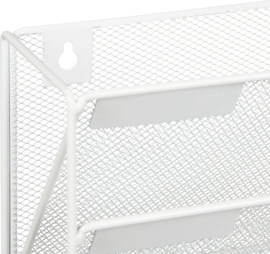 Dokumentenablage Relaxdays Metall 5 Fächer Weiß 40,5x32,5x10,5 cm