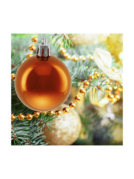 Set 50 Relaxdays Christmas Baubles Orange Silver 7x6cm