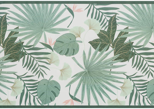 Table Runner Tropical Leaves & Flowers