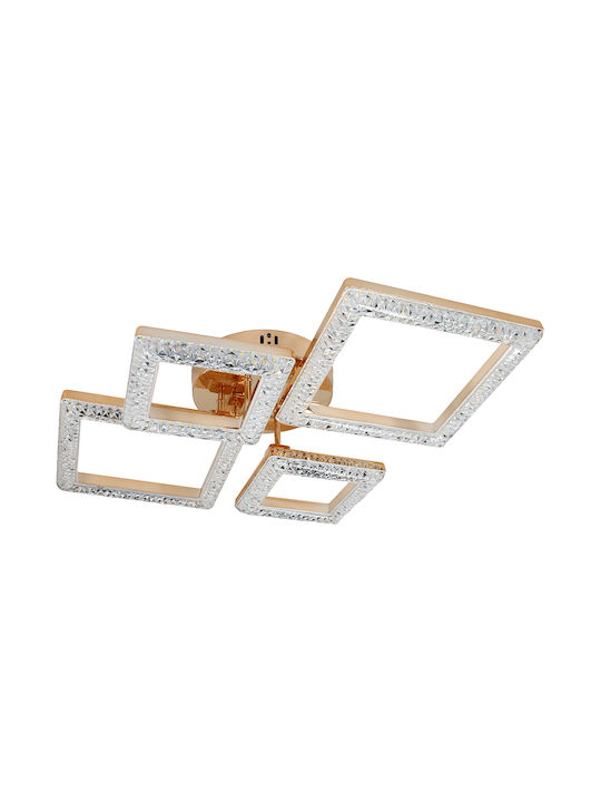 Keskor Deckenleuchte montieren 75cm Gold mit integrierter LED