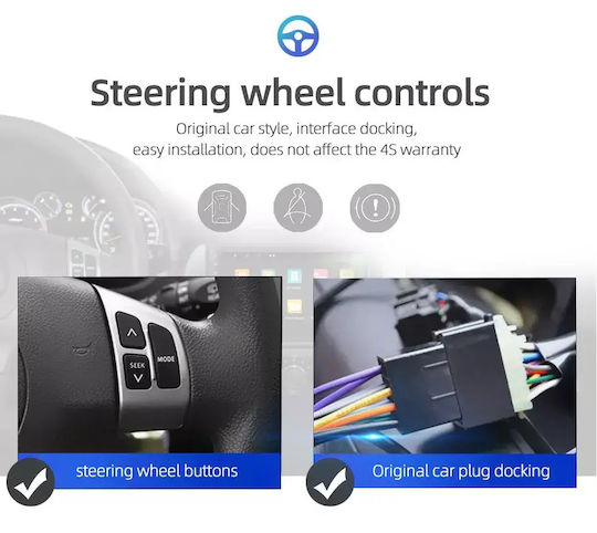 Ηχοσύστημα Αυτοκινήτου για Mitsubishi Lancer 2008-2017 (Bluetooth/USB/WiFi/GPS/Apple-Carplay/Android-Auto) με Οθόνη Αφής 9"