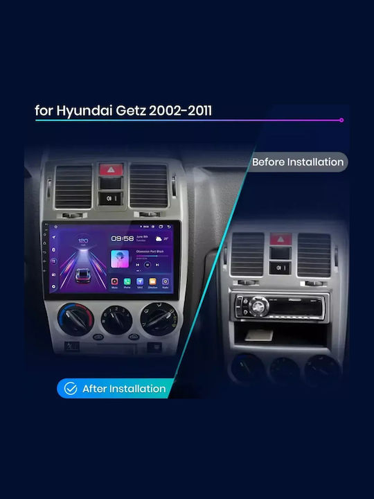 Car Audio System for Hyundai Getz 2002-2011 Bluetooth USB WiFi GPS Apple CarPlay Android Auto with 9" Touch Screen