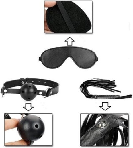 BDSM Kit σε Μαύρο Χρώμα 13τμχ