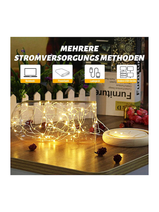 LED Lights 10m Warm White USB String