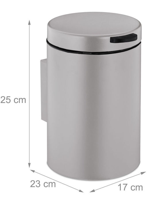 Relaxdays Coș De Baie Inox 3l Gri