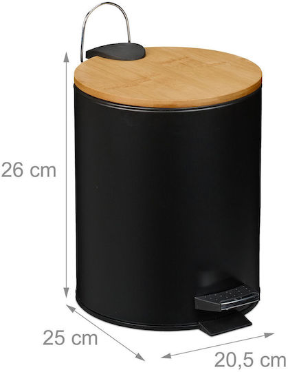 Relaxdays Coș De Baie Din Bambus 5l