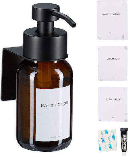 Relaxdays Επιτοίχιο Dispenser Γυάλινο 250ml Relaxdays Επιτοίχιο Dispenser Γυάλινο 250ml