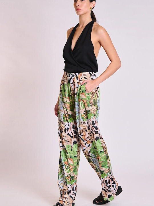 Pants Γυναικείο Υφασμάτινο Παντελόνι Πράσινο
