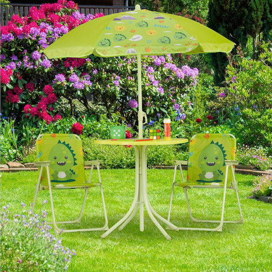 Relaxdays Scaun De Plajă Pentru Copii Verde 51.5x37.5x36cm