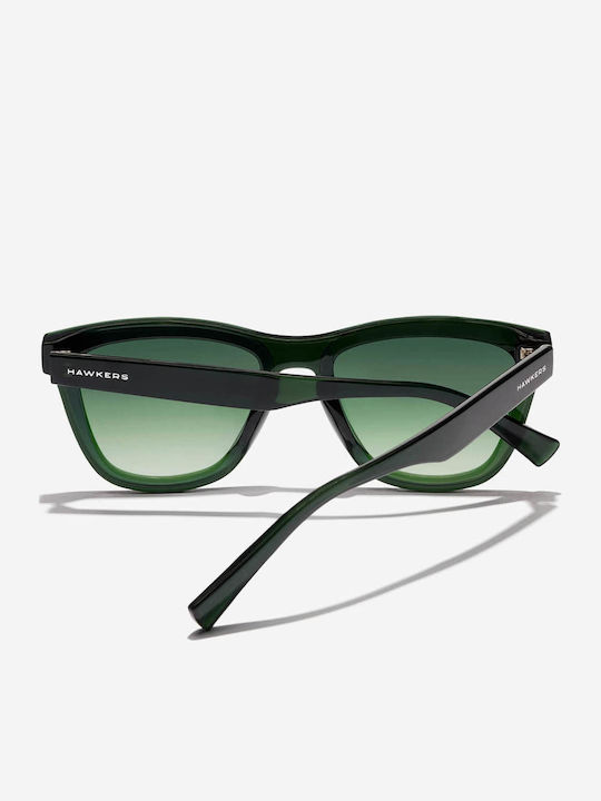Hawkers Downtown Men's Sunglasses with Green Frame and Green Lens