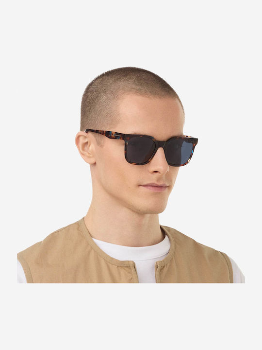 Hawkers Carey Men’s Sunglasses with Blue Horn-Rimmed Frame and Blue Lens
