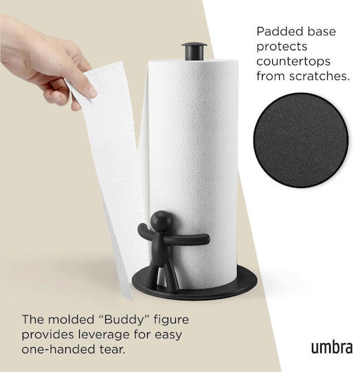 Umbra Buddy Papiertuch- und Serviettenhalter Für Küchenpapier Metallisch Schwarz 18.5cm Umbra Buddy Papiertuch- und Serviettenhalter Für Küchenpapier Metallisch Schwarz 18.5cm
