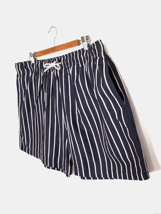 Men's Swimwear Bermuda Dark Blue Striped