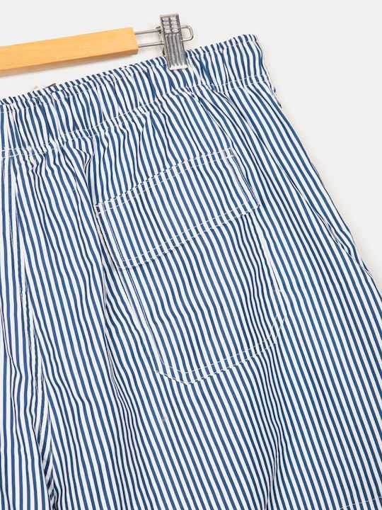 Men's Swimwear Bermuda Dark Blue Striped
