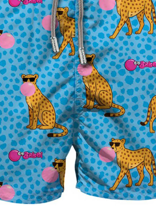 Men's Swimwear Shorts Blue With Patterns