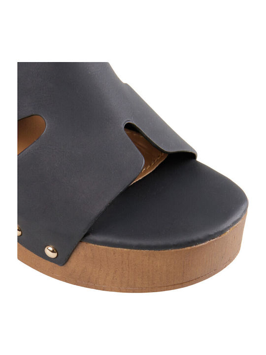 Mules With High Heel In Black Colour