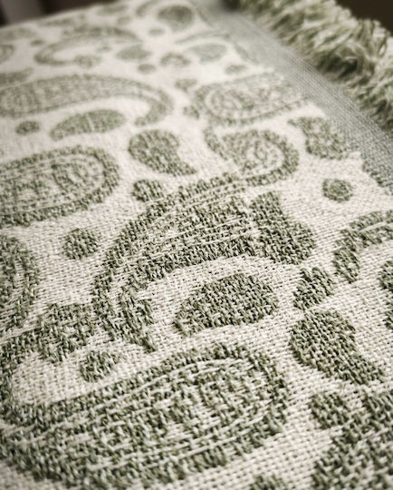 Lucktora Dreisitzer-Sofa Wurf Jacquard 180x280cm Grünes