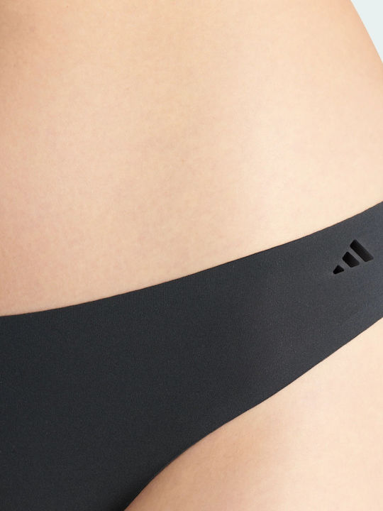 Active Active Γυναικεία String 3Pack χωρίς Ραφές Μαύρο