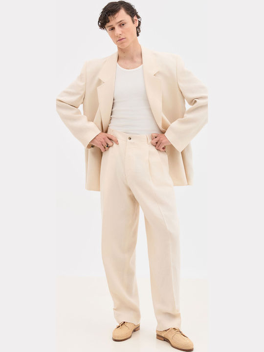 Summer Men’s Suit Jacket Beige