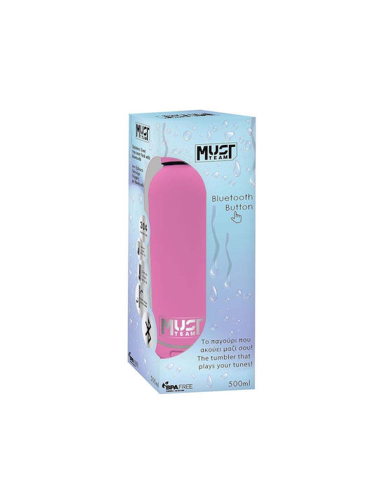 Must Team Stainless Steel Water Bottle 500ml Blue