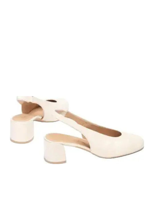 Heels with Chunky Medium Heel White  Comfort Sandal Leira Nto Off White