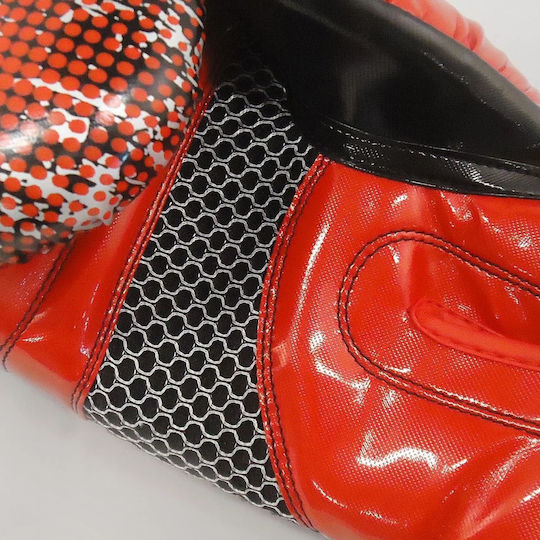 Olympus Sport Boxing Gloves from Synthetic Leather for Competition Red