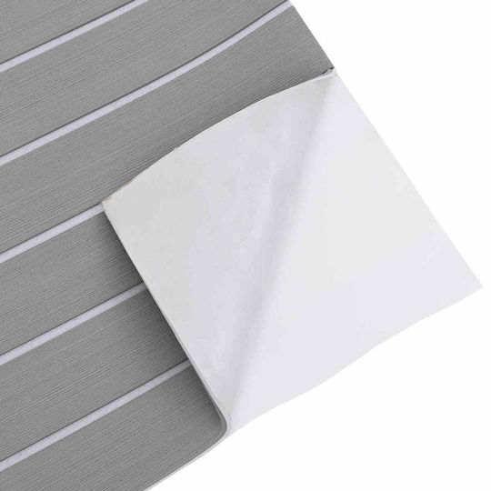 Boat Mat Striped Light Gray White 240 x 90 cm Eva 42046770 Light Gray