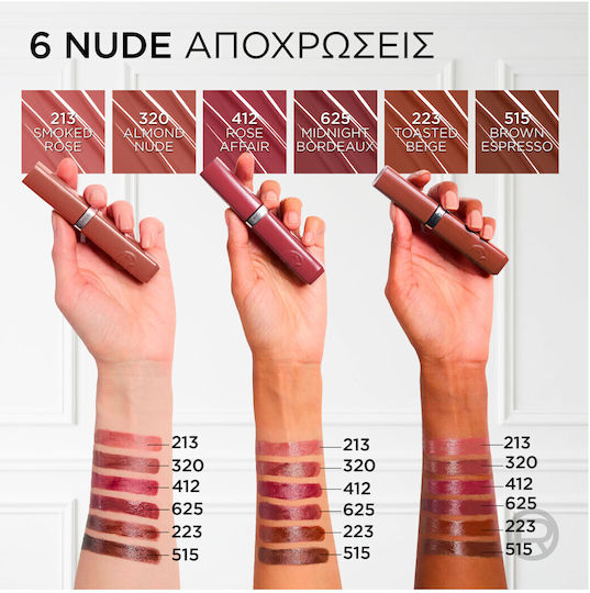 L'Oreal Paris Infailible Le Laque Resistance Nudes Liquid Lipstick 213 Smoked Rose 4.3ml