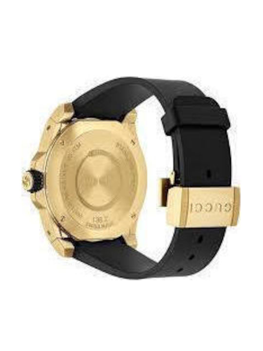 Gucci Men's Watch 45mm Battery with Black Rubber Strap