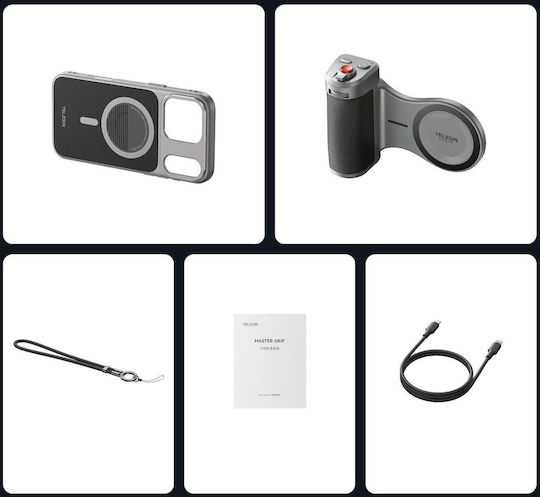 Telesin Powerbank Grip Holder Powerbank 3200mah Magsafe Remote Iphone 17 Pro Telesin Master P5-mcs-10-tip