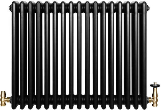 Klassischer Heizkörper Akan Vier Säulen IV/600 12 Platten Schwarz