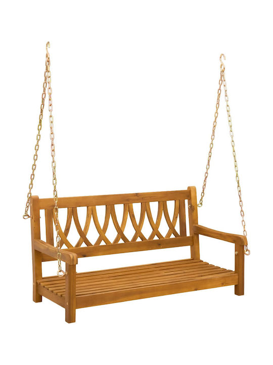 Swing with Stand and Pillow 2 Seats Metallic Brown Load Weight up to 14kg L110xD56xH58cm