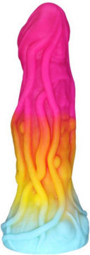 Dildo Alien Fantasy Siliconă Lichidă Cu Ventuză 20.3cm Multicolor