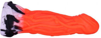 Fantasy Alien Liquid Silicone Dildo Suction Cup 20.3cm Red