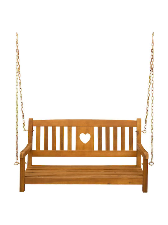 Swing with Stand and Pillow 2 Seats Metallic Brown Load Capacity up to 110kg L110xW56xH58cm