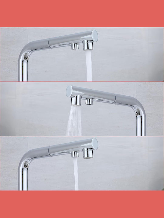 Kitchen Faucet Counter with Shower Bronze