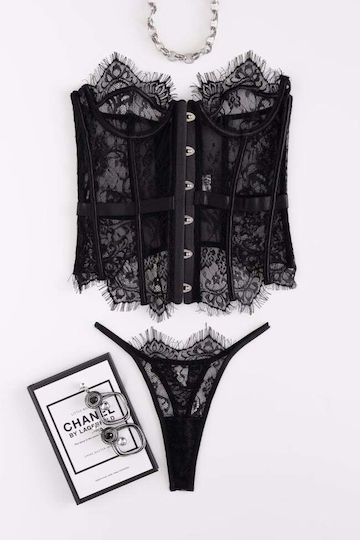 Lace Underwear Corset Black