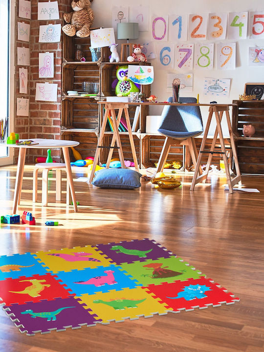Relaxdays Interaktives Kinder-Bodenpuzzle 9 Teile