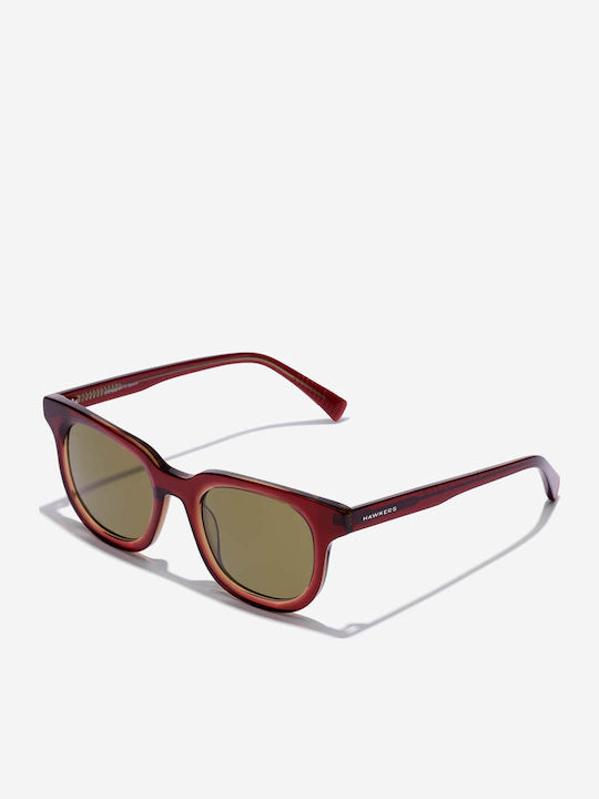 Hawkers Men's Sunglasses with Brown Horn-Rimmed Frame and Brown Lens