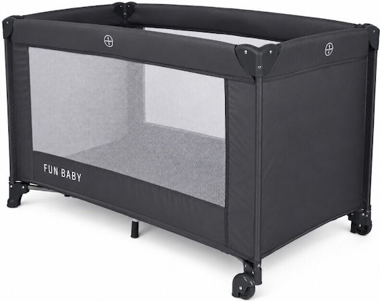 Fun Baby Playpen with Mattress Gray 62x125cm