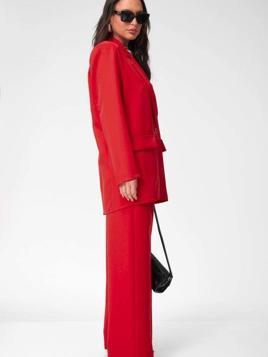 Women's Red Set with Trousers