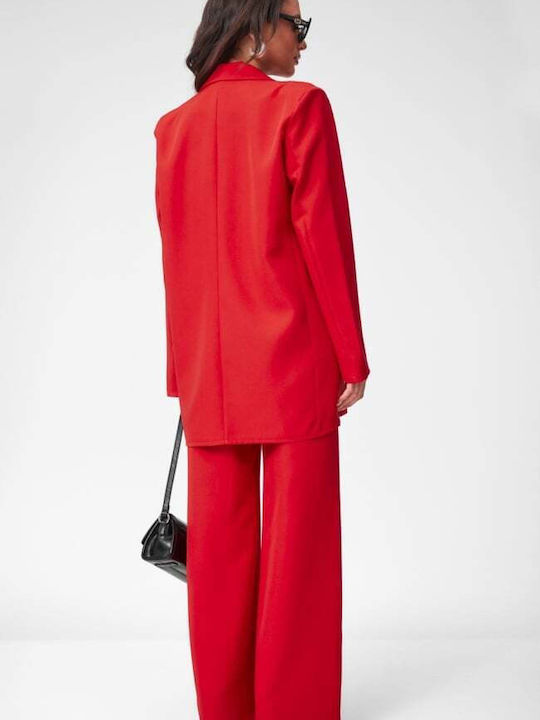 Women's Red Set with Trousers