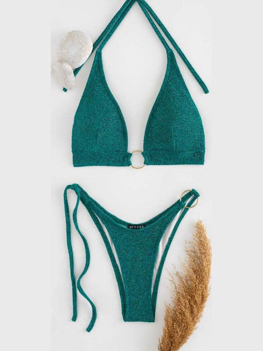 Set Bikini Triangle Petrol Blue